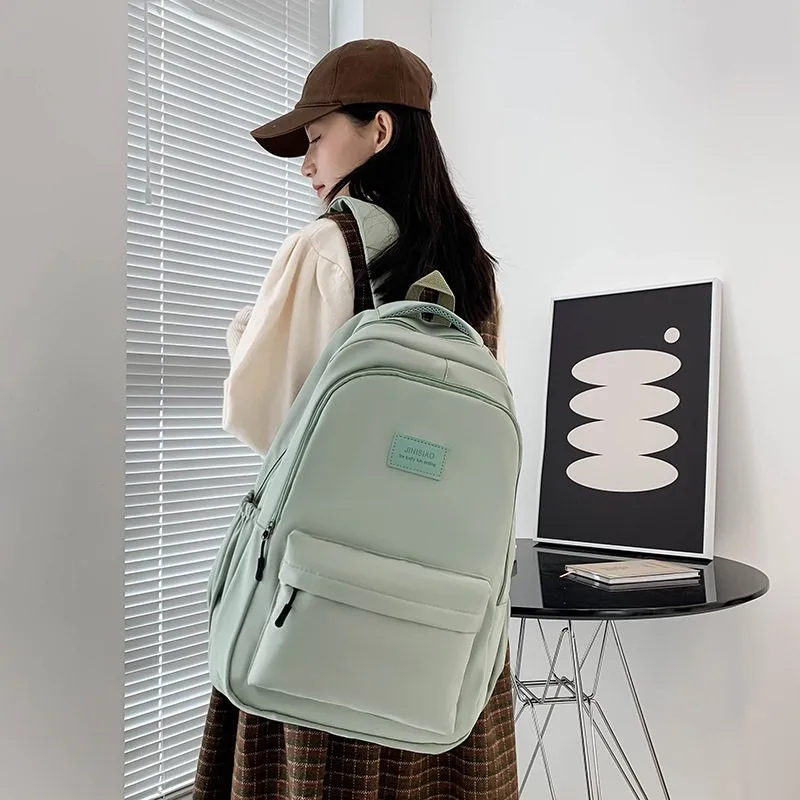 Trendy Minimalist 2026 New Double Shoulder Backpack for Middle And Primary School Students Fitness Soft Handle Vertical Square