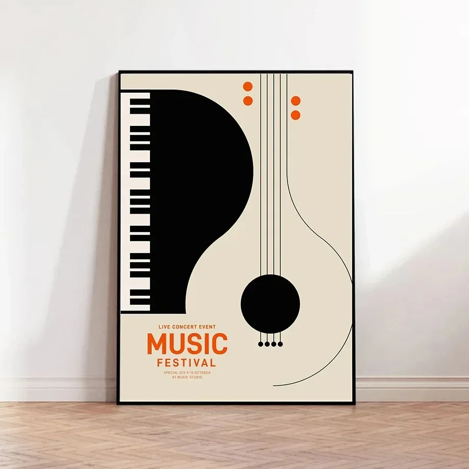 Retro Classical Music Vinyl Record Player, Abstract Wall Art, Canvas Painting, Posters and Prints, Living Room Picture view 3