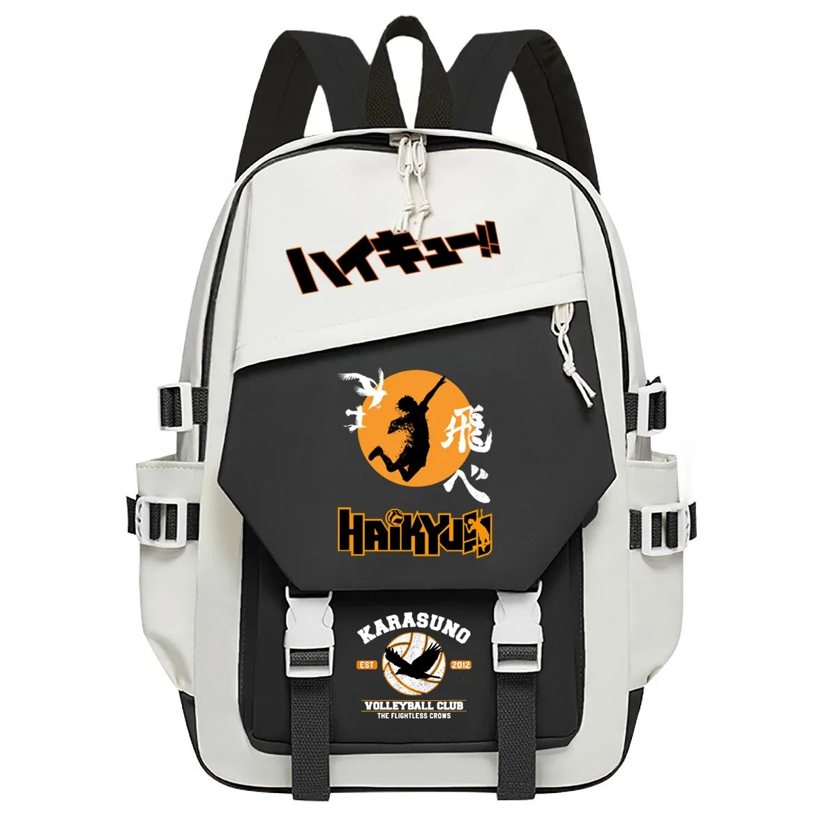 Haikyuu Karasuno Fly High Anime Backpack Student Canvas Schoolbags Harajuku College Bagpack Women Laptop Fashion Shoulders Bags