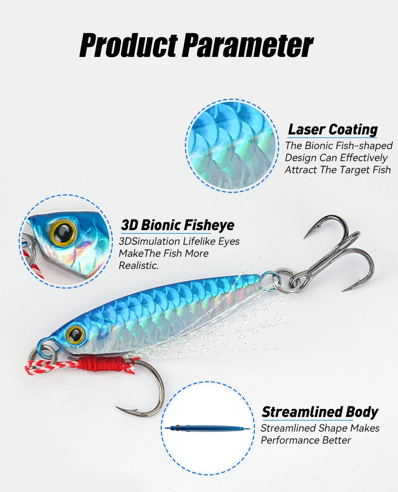 LEYDUN 10g 15g 20g Metall-Jig-Angelköder 5 Stück Trolling-Hartköder Bass-Seelocken Tackle Forellen-Jigging-Köder Jigs Salzwasser – Detail 2