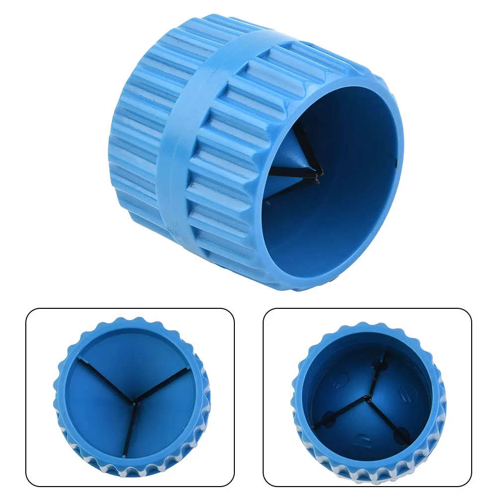 Portable Plastic Pipe Reamer Tool for Deburring and Chamfering PVC PPR Copper Tubing 45x40x40mm with Spring Steel Blade