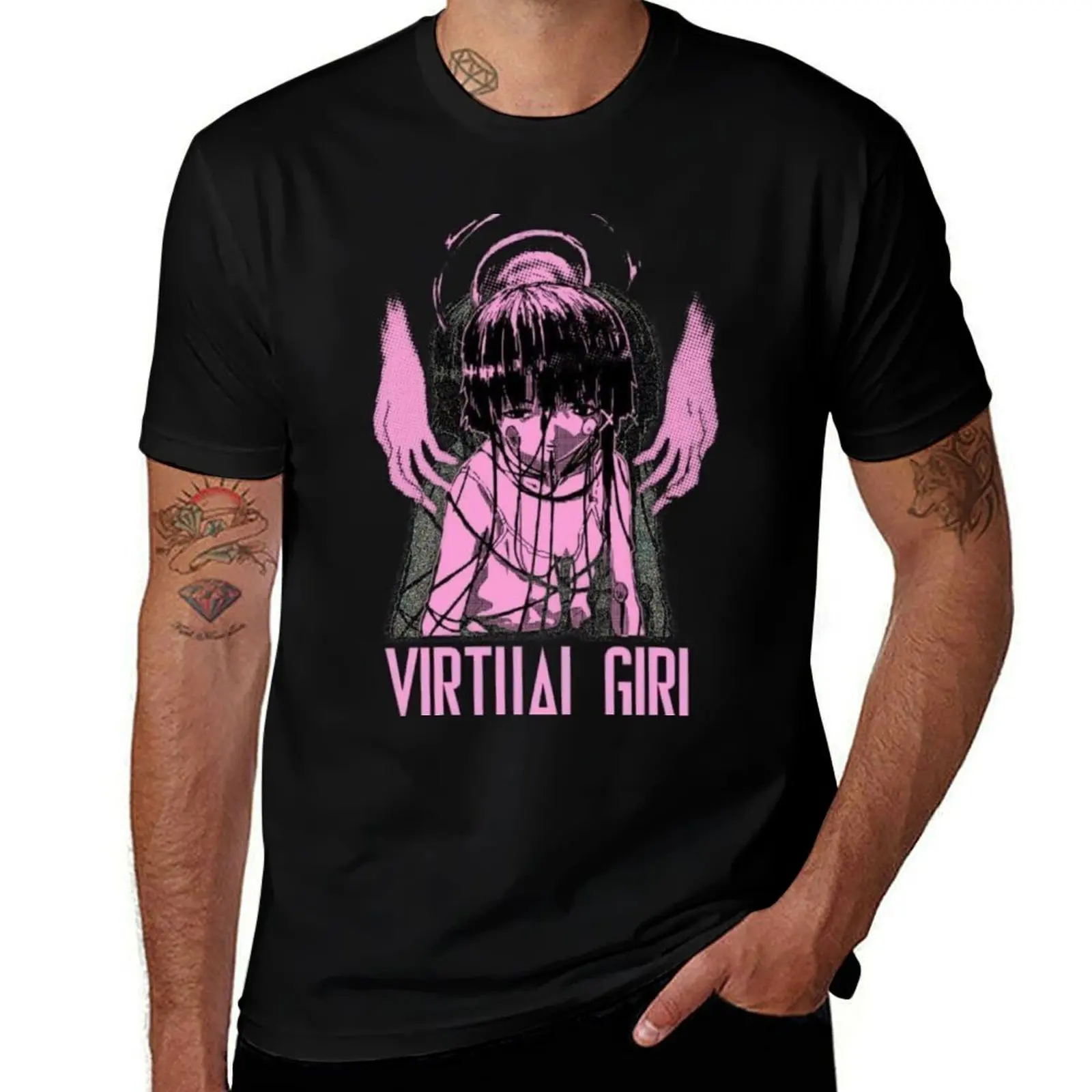 Virtual Girl - Serial Experiments Lain T-Shirt Gym Exercise Short Sleeve T-Shirt
