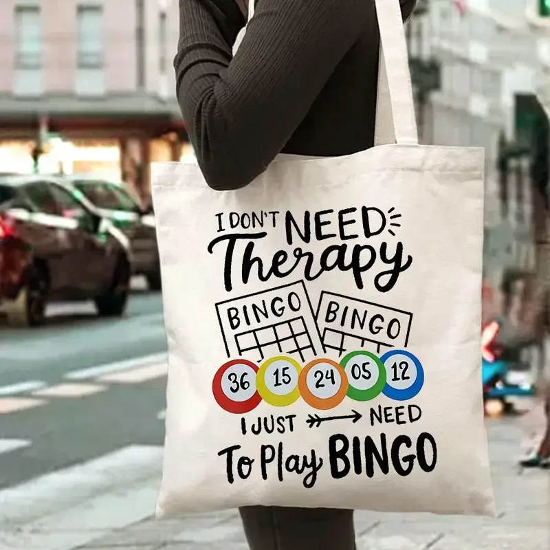 Bingo Pattern Women Shoulder Bag Harajuku Kawaii Shopper Shopping
