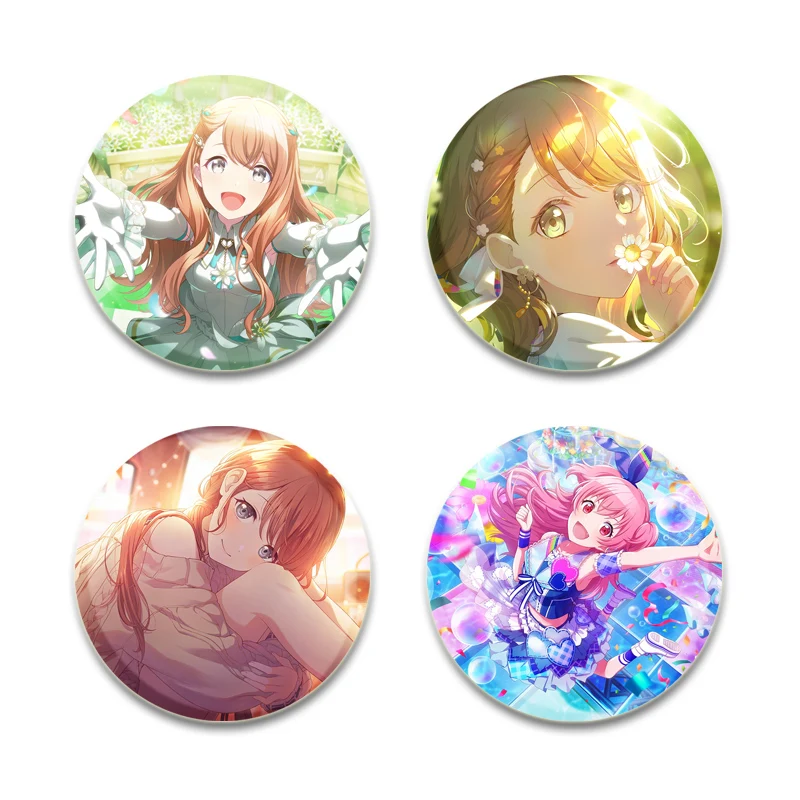 Project SEKAI Cartoon Pins Cute Anime Hanasato Minori Brooches Handmade Badge Backpack Shoes Jewelry Gift Accessories 32/44/58mm