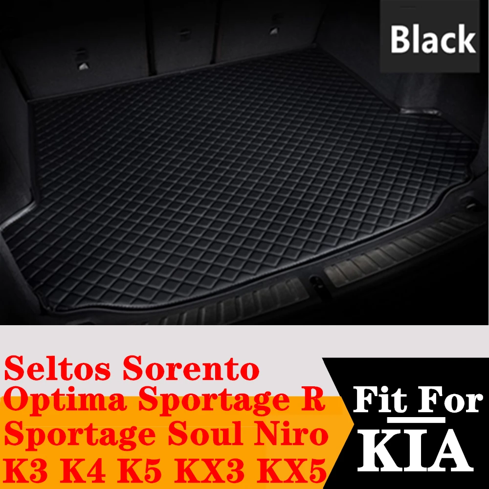 Kofferraummatte für KIA Soul Sorento Sportage R Niro K5 Optima Seltos K3 K4 KX3 KX5 Heckkofferraum Gepäckraummatte Teppich