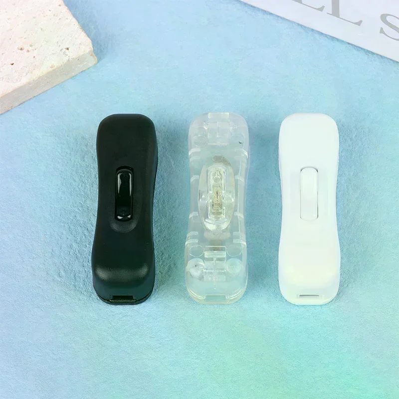1Pc AC Power Cable Switch Connector 304 On Off Push Button Online White Black Transparent 220V Led Light Bulb Halfway Rocker
