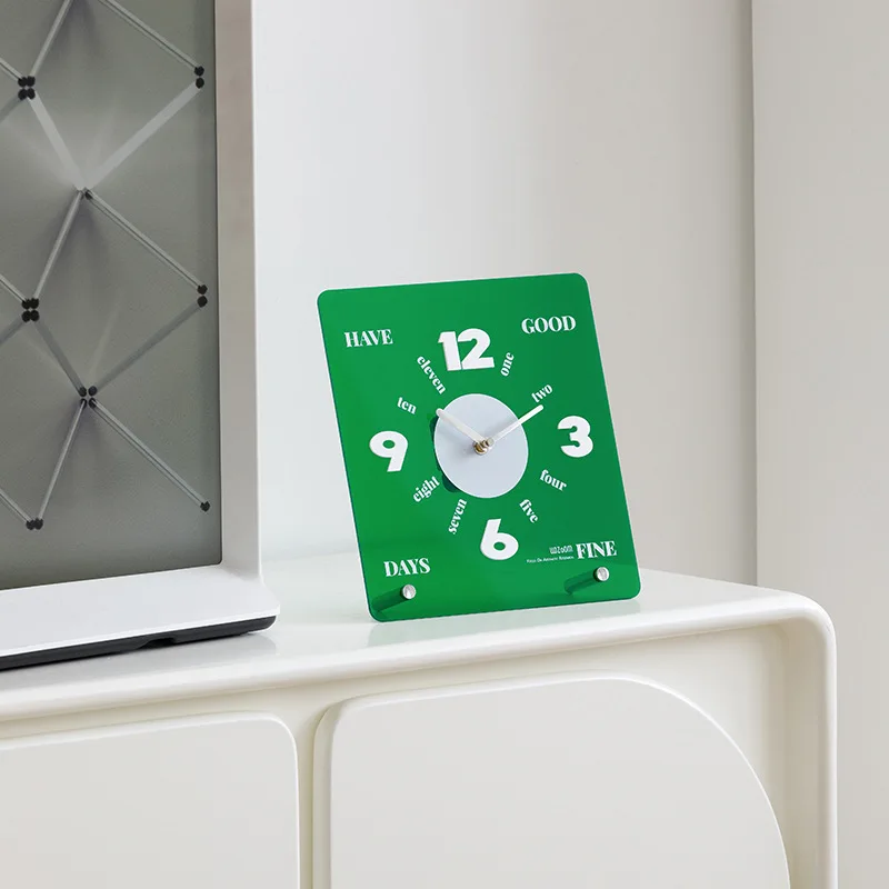 

Zml modern minimalist living room bedroom creative clock home entrance decoration wine cabinet desktop ornament
