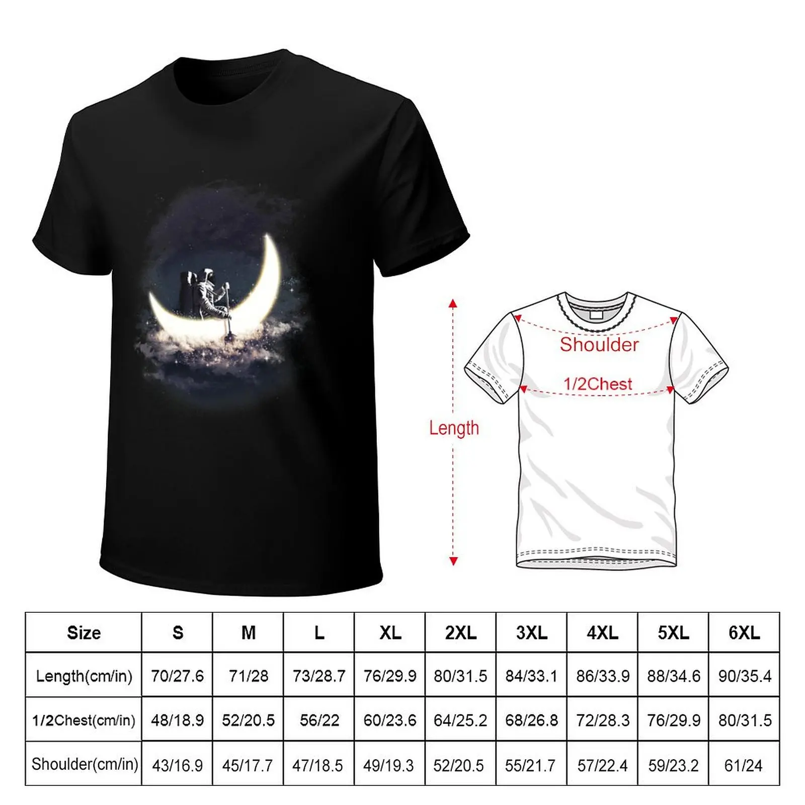 Moon Sailing T-Shirt Dry Fit Athletic Short Sleeve Shirt