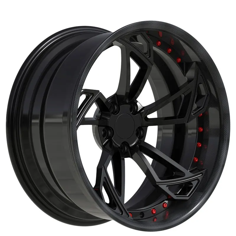 

Автомобильное колесо из углеродного волокна, алюминиевый сплав, 5x112, 5x120, 5x130, 15-30 дюймов, 24-дюймовые вогнутые диски из двух частей