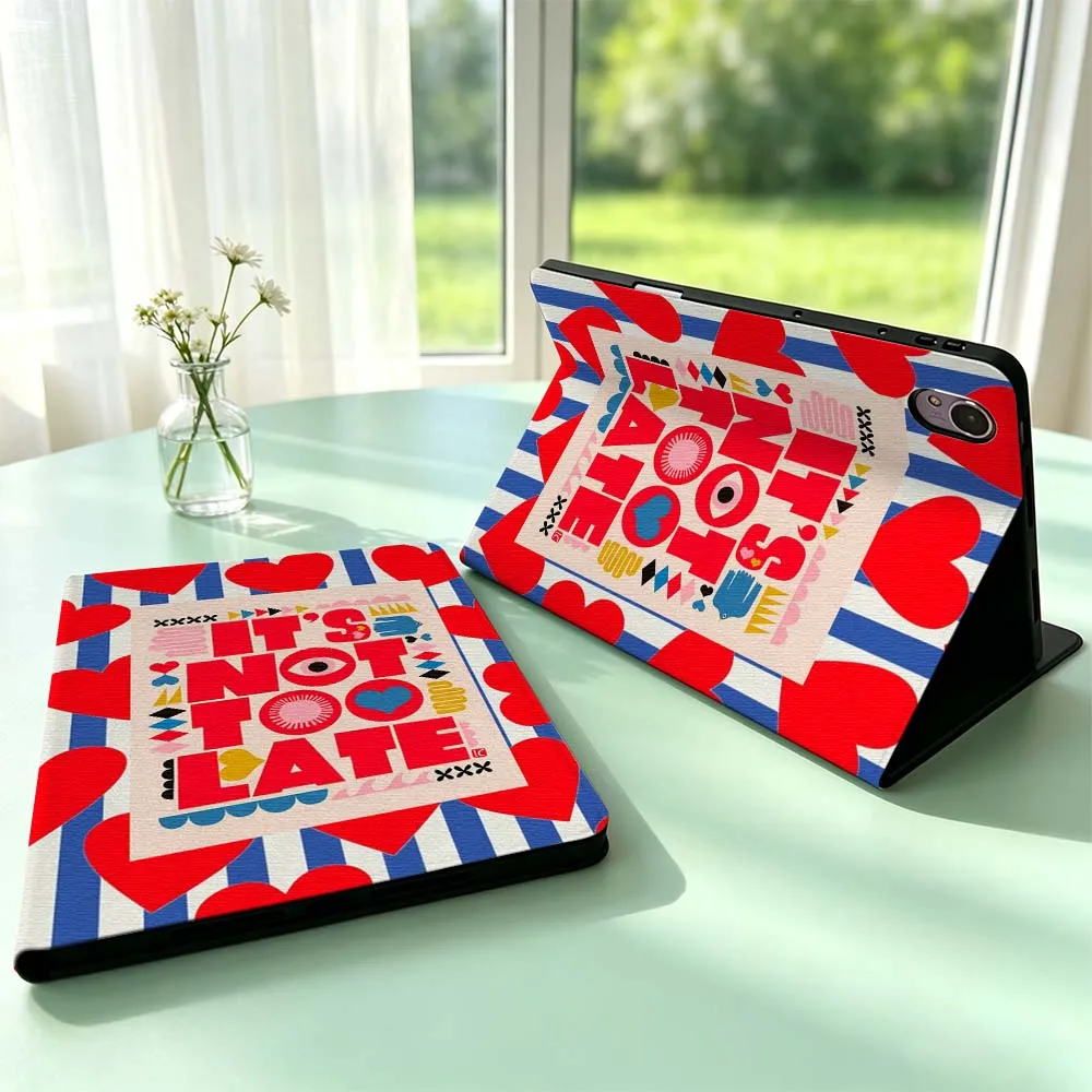 Heart Pattern Poster Pen Tray For Huawei MediaPad MatePad Honor Pro V6 9 V8 X9 X 10 13.3 12.3 11 11.5 Inch Tablet Case