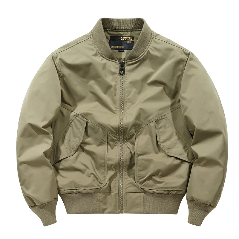Japanese Style Spring Autumn New Fashion Men's Solid Color Casual Trendy Simple Basic Zipper Baseball Jackets Male Clothes Coats