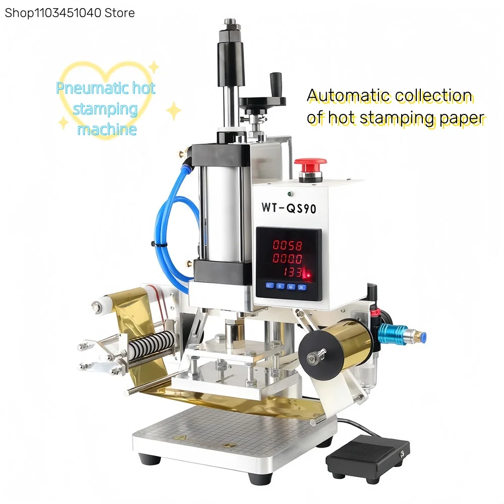 

pneumatic hot stamping machine WT-QS90 digital multifunctional automatic collection hot stamping paper hot stamping machine