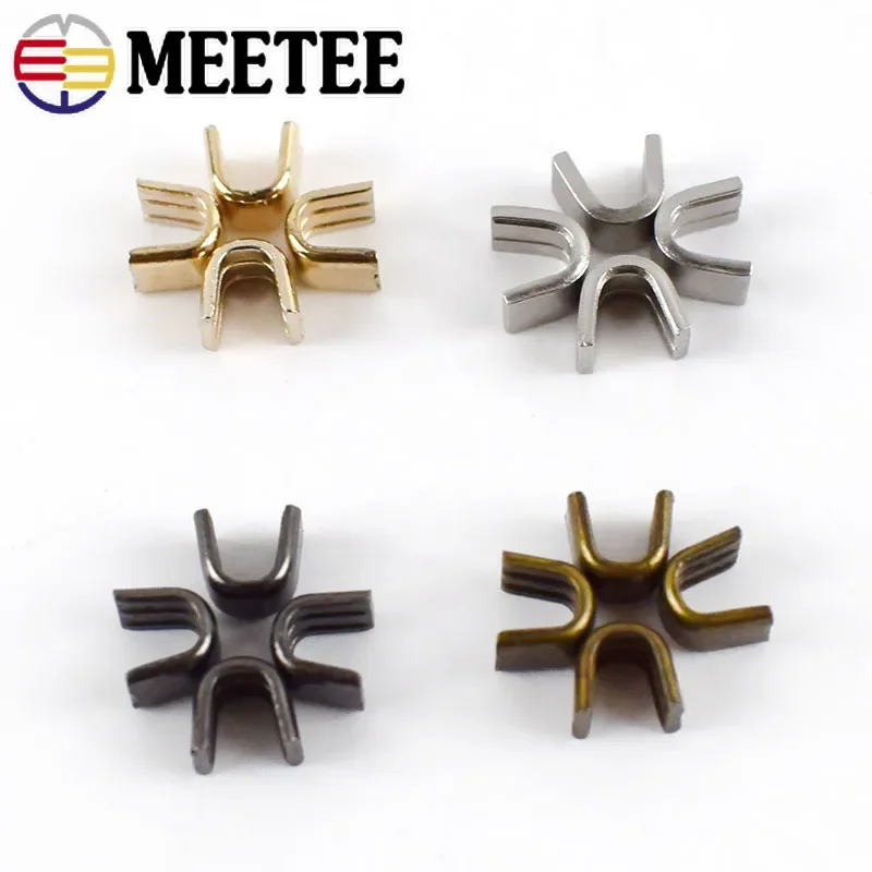 50g Meetee Brass U Style Zipper Stopper Non-slip for 3# 5# 8# 10# Metal Nylon Resin Zippers Repair Crafts Hardware Accessories