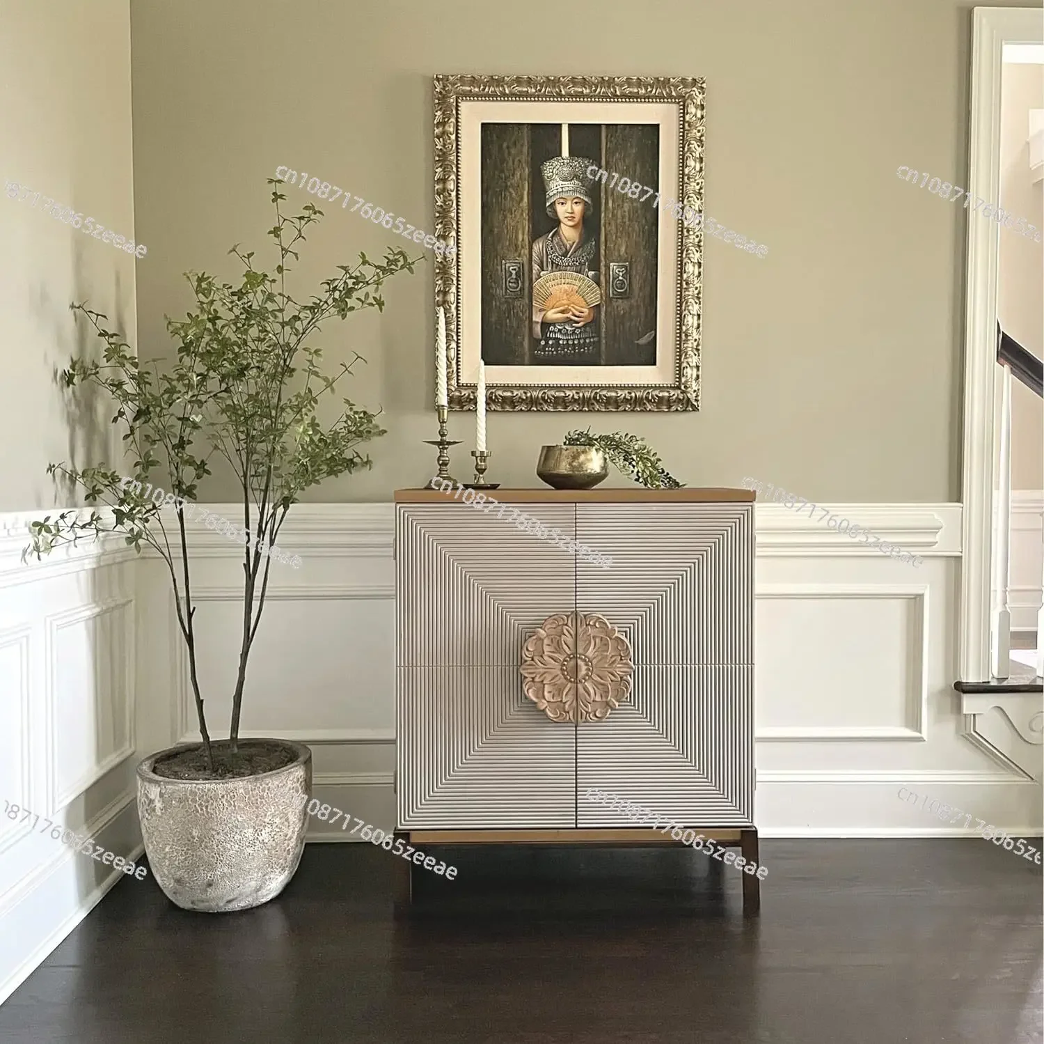 PHI VILLA Accent Cabinet with Doors - Buffet Cabinet with Storage Entryway Cabinet, 2 Door Accent Cabinet