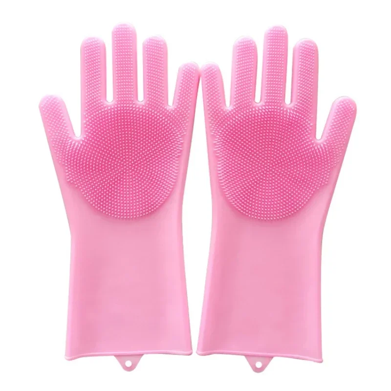 Luvas de limpeza para lavar louça, luvas mágicas de borracha de silicone para lavar louça, purificador doméstico, ferramenta de limpeza de cozinha