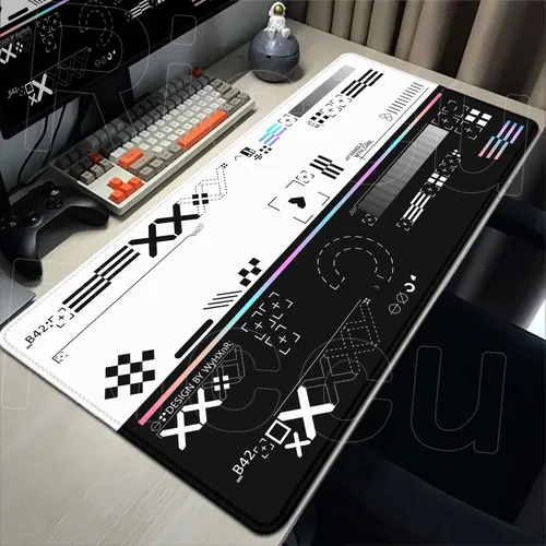 Imagen 2 del producto Alfombrilla de ratón de dibujos animados, alfombrilla de ratón rosa con estampado CSGO para Gamer, alfombrillas antideslizantes para teclado y ratón de 400x900mm, alfombrilla de goma para escritorio, accesorios para juegos