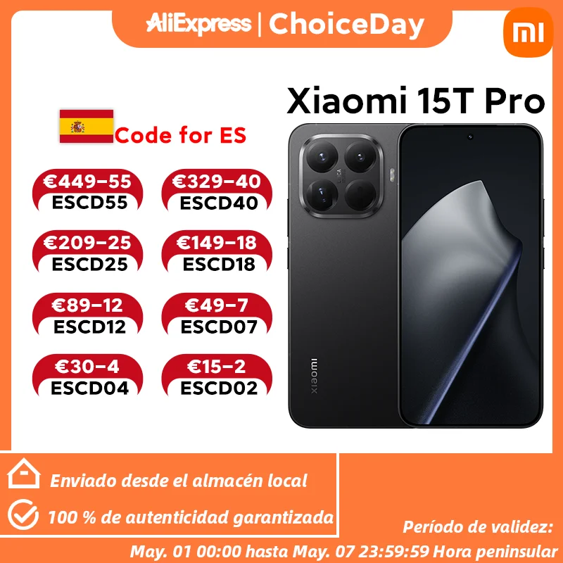 Version mondiale Xiaomi 15T Pro Smartphone avec processeur MediaTek Dimensity 9400+ �cran 6,83 pouces 144 Hz avec protection oculaire Triple objectif optique Leica Summilux 50 Mpx Batterie grande capacit� 5500 mAh (typique) HyperCharge filaire 90 W et san