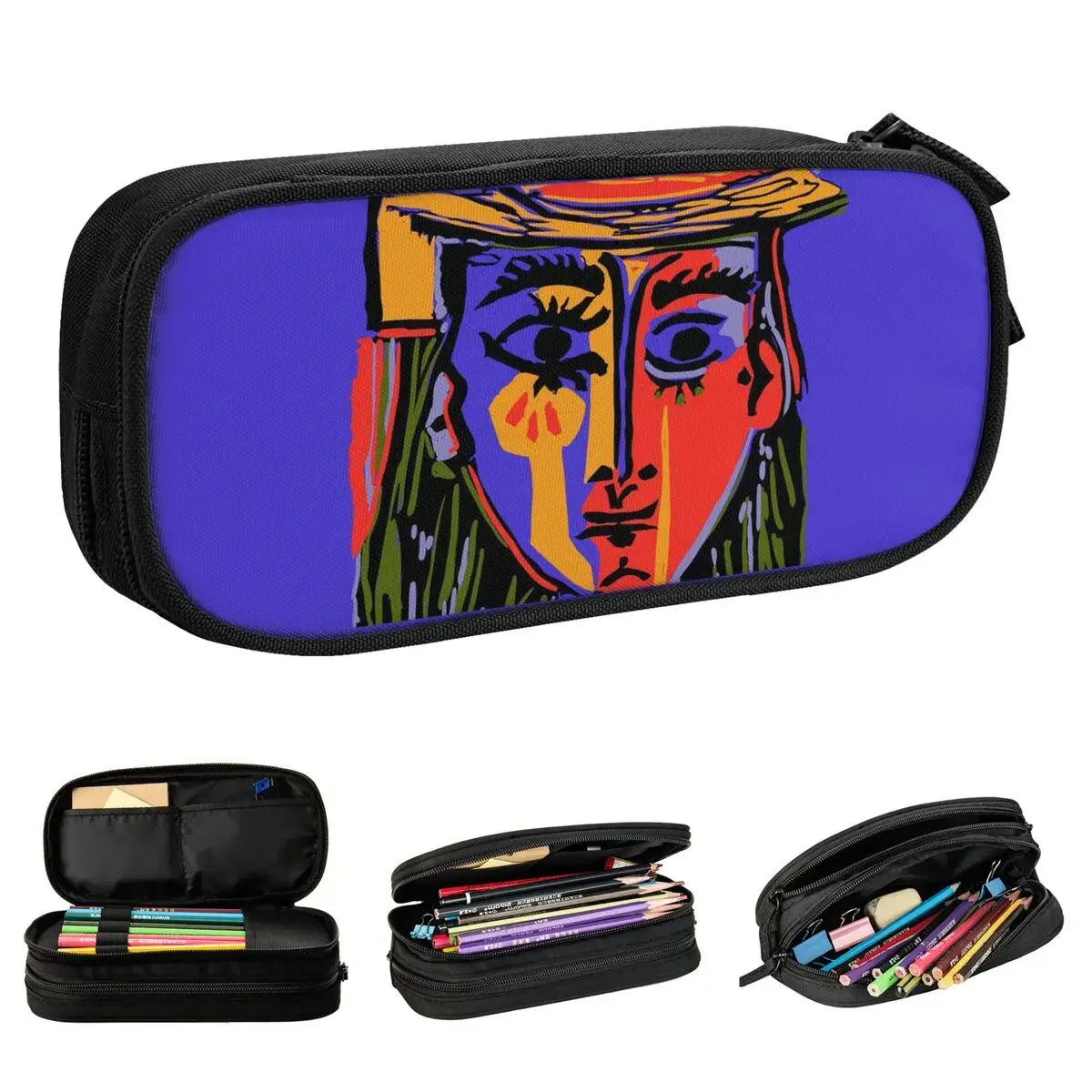 

Picasso Pencil Cases New Art Cubism Surrealism Artist Spanish Pen Bag Kids Large Storage Office Gift Pencilcases