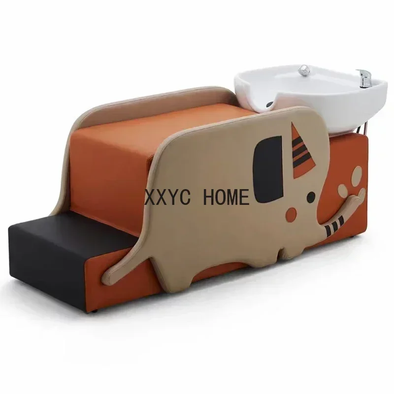 

Barber Shop Student Shampoo Chair Flushing Bed for Hair Hairdressing Cartoon Shampoo Chair