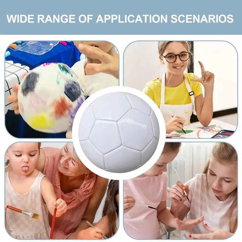 Creative DIYs Graffiti Football White Ball 18/21.5/20cm Soccer Enhance Parent-child Interaction For Kids Adult Friendship Gifts