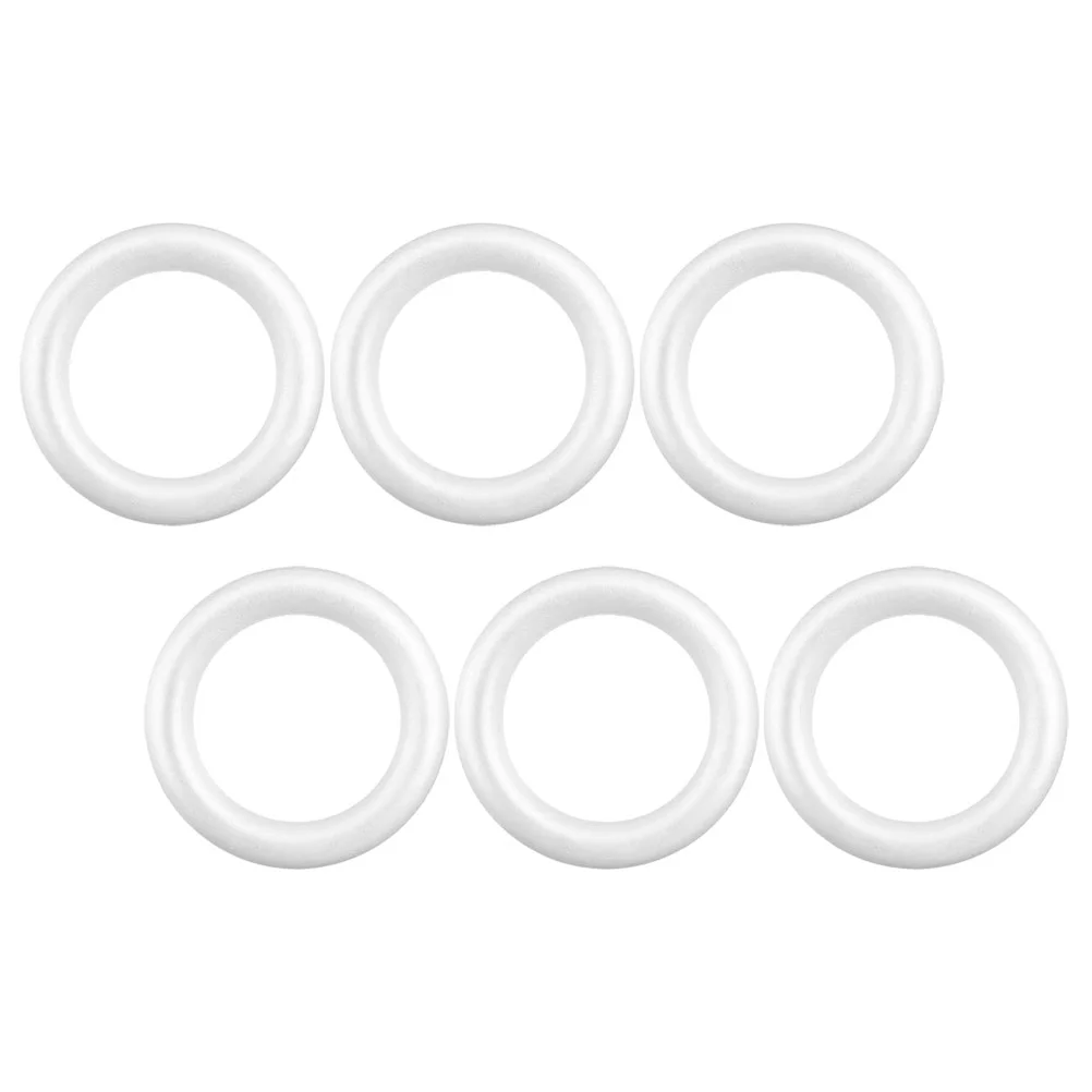 6 uds anillo de espuma espumas círculos decoraciones artesanía para fiesta manualidades DIY novedad sin terminar arcilla seca al aire