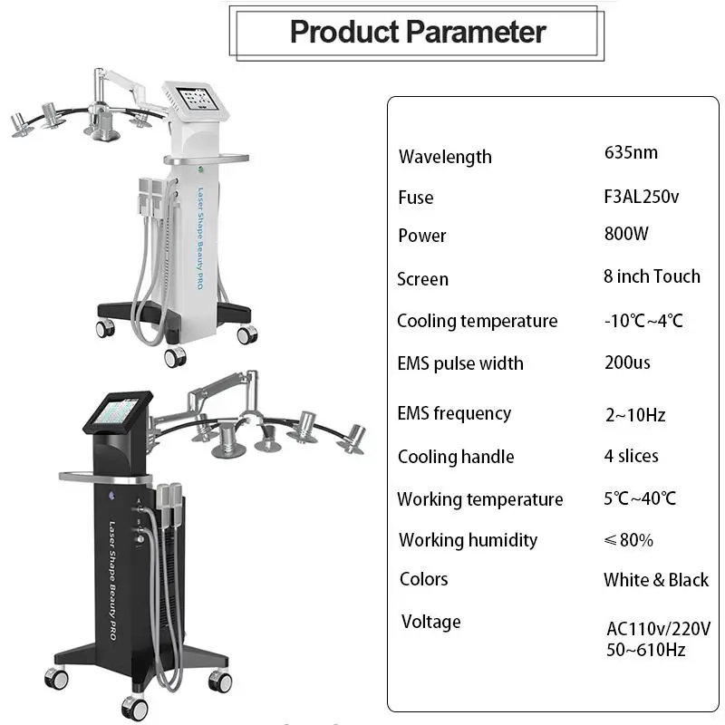 Slimming Machine Fat Burning Loss Weight Cold 6D Red Light 635Nm Skin Firm Slimming Machine