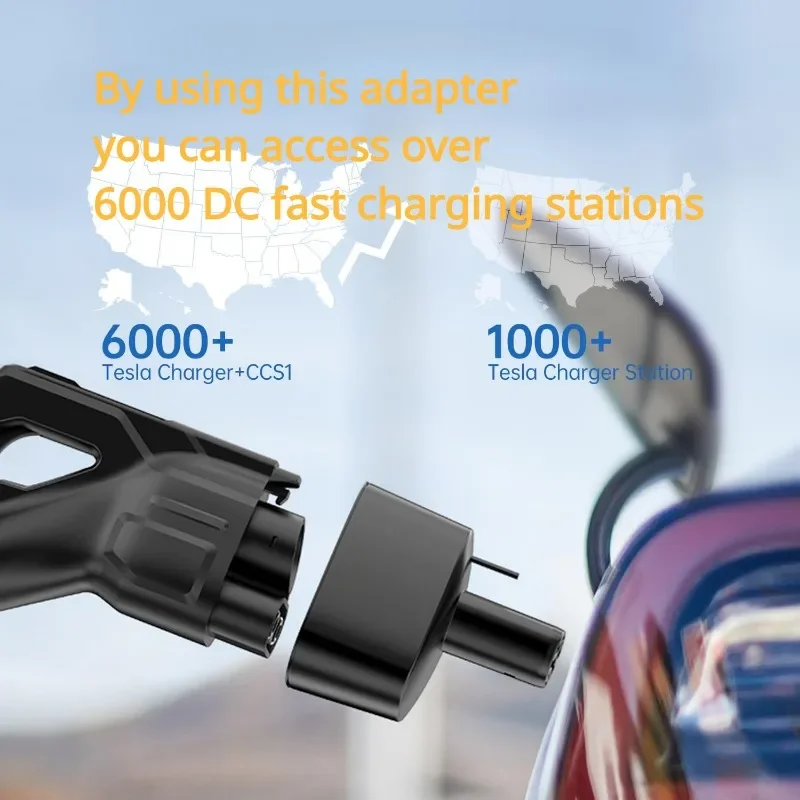 FITMPH CCS 1 to NACS Adapter, Compatible With Model 3,Y,S,X, Fast Charging Level 3 Charging in North America,500V DC, 250kW,