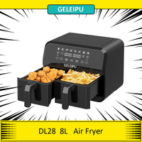 GELEIPU DL28 8 Quarts Air Fryer, 8 Cooking Presets, Dual Nonstick Dishwasher-safe Basket, 5mins Auto Off, 1700W Power, Air Fryer