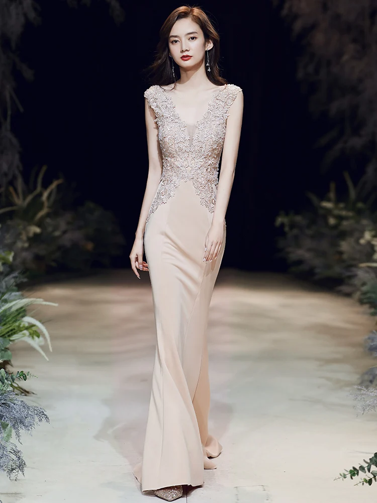 

Потрясающее вечернее платье женское, новинка 2026 года, элитное, роскошное, с индивидуальным пошивом, приталенное, с юбкой-русалкой, для новогодних вечеринок