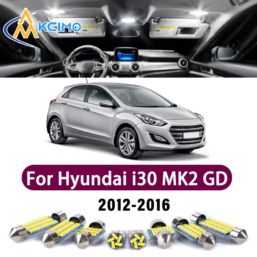 High-Quality Light Bulb Suitable For Hyundai i30 MK2 GD 2012-2016 Premium Bright Interior Dome Trunk Mirror Reading LED Lights