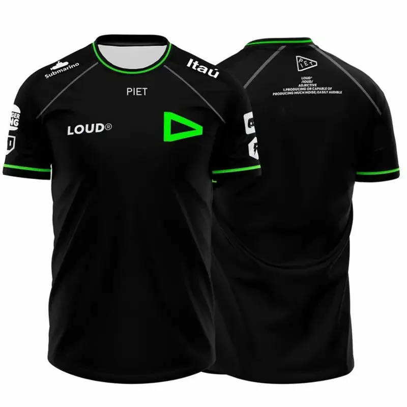 Loud Valorant Team Men's Summer 3D Printed Brazilian E-Sport T-shirts Round Neck Short Sleeve Jersey Sportswear Tees Clothing