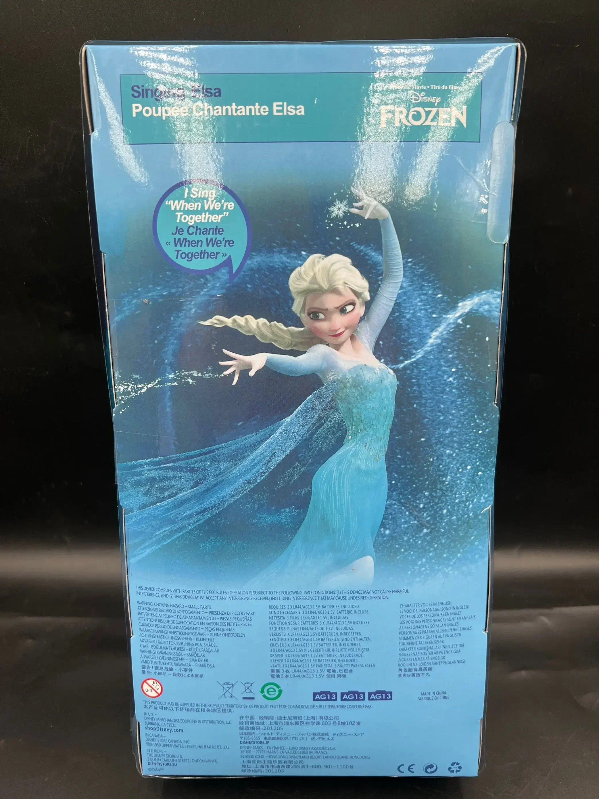 Frozen Elsa Fashion Hair Play music Doll with Princess Action Figure Gift Xmas Collectible Model