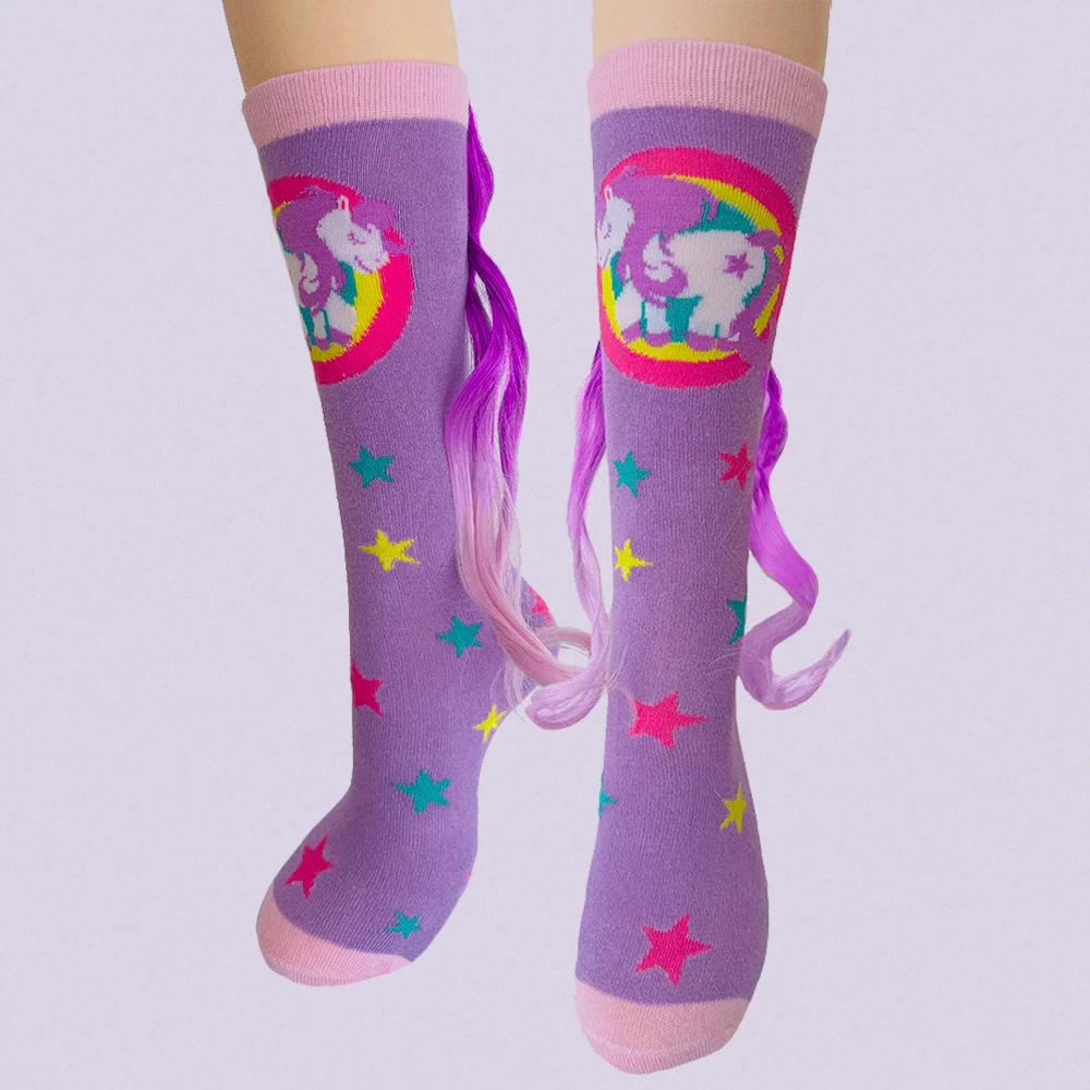 Jedna para dla kobiet Dziewczyna Szalone skarpetki Jednorożec Skarpetki Śliczne zwierzę Szalone Nowość Jednorożec Skarpetki Wysokie Jednorożec Skarpetki Długie Skarpetki dla dziewczynek