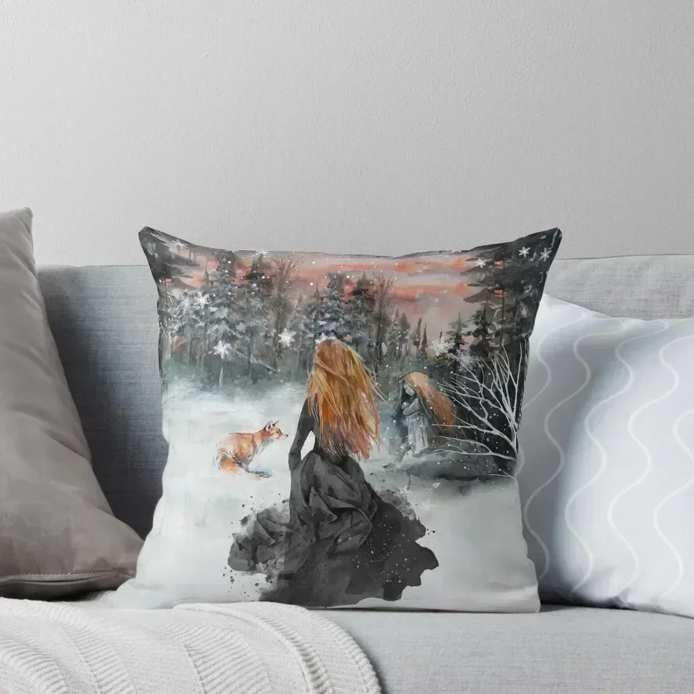 

Winter fairy tale Throw Pillow Pillows Aesthetic pillow cover christmas Christmas Covers For Cushions Cushion Child pillow