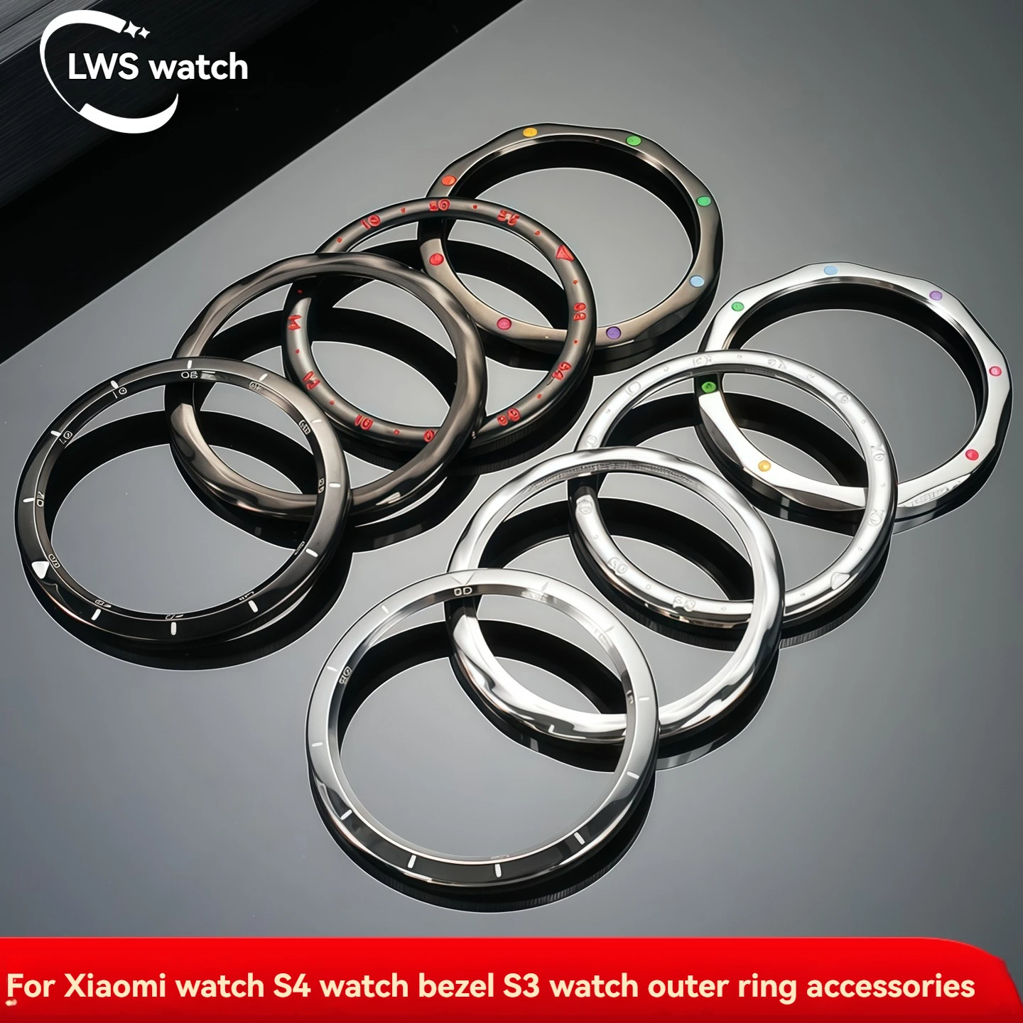 For Xiaomi Watch S4 Bezel Watch S4 Metal Bezel Mi Watch S4 S3 Bezel Multiple Series Options Scale Ring Accessories