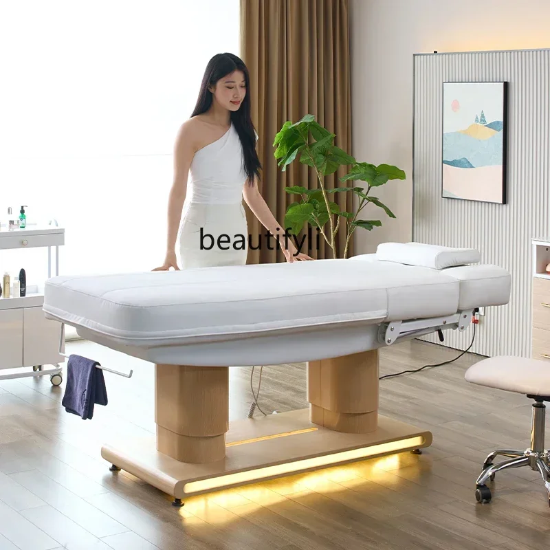 53Beauty bed Beauty salon spa bed Constant temperature heating Electric lifting massage bed Tattoo embroidery