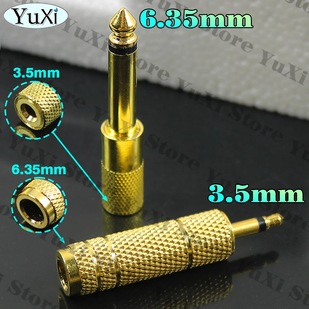 

6.35/6.5mm to 3.5mm Mono Jack Plug Single Audio Cable Adapter Male to Female for Mic Earphone Amplifier AUX Converter TS TRS