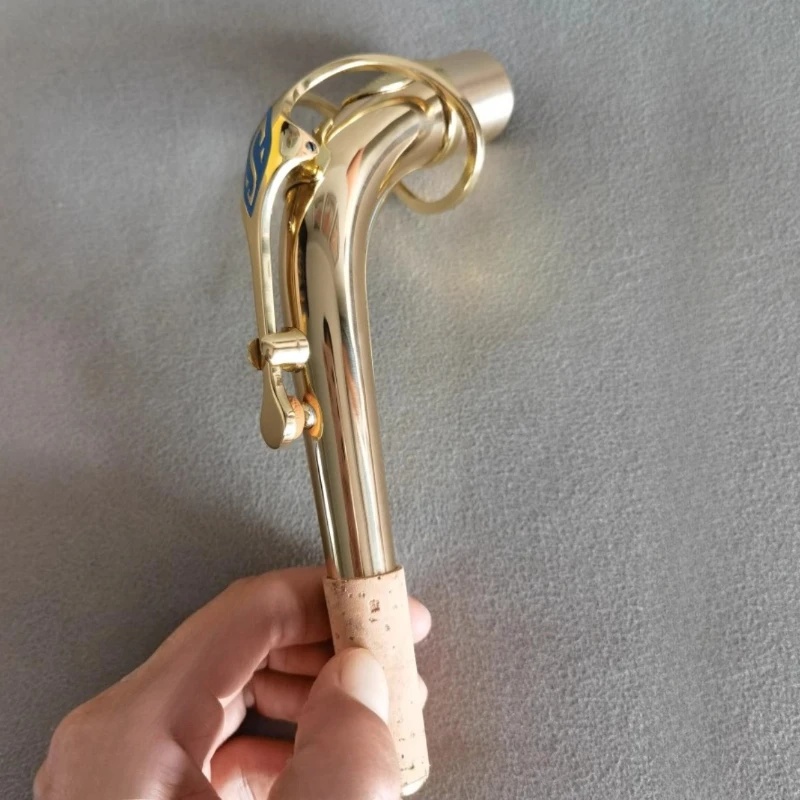 Saxophone 85 gold and copper curved neck, lower E alto saxophone curved neck thread, good sound