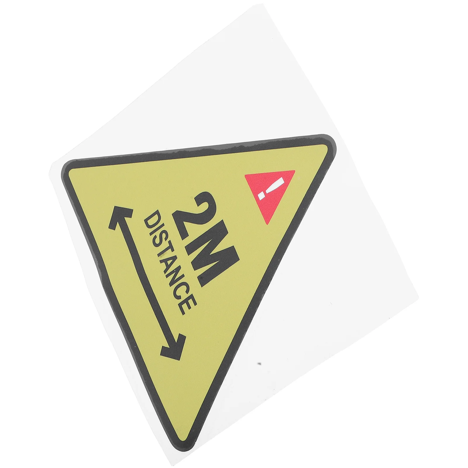 2 Meters Away Safety Distance Sticker Waterproof High Visibility Reusable Adhesive Warning Sign For Business Machinery