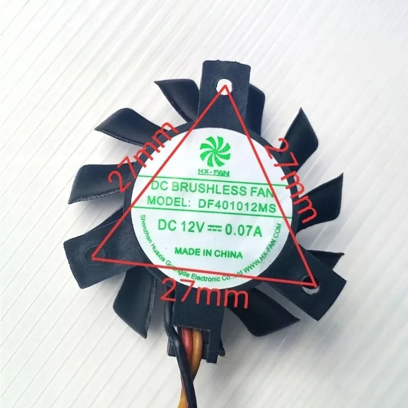 Cooler Fan DF401012MS 12V 0.07A Equilateral hole spacing 27mm Mainboard Cooling IPC Router Fan