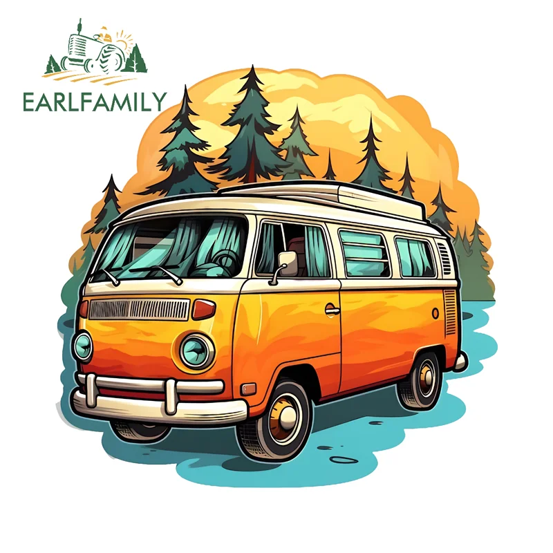 

EARLFAMILY Cool Attractive Vanlife Item Car Sticker Creative RV Windshield Laptop Bumper Decal DIY Vinyl Sunscreen Car Styling