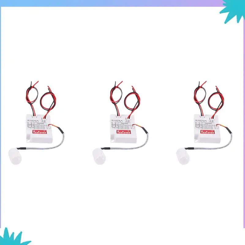 ABZW 3X 12V 24V PIR Motion Sensor สวิทช์ IR อินฟราเรดมนุษย์เหนี่ยวนํารีเลย์หน่วงเวลาสวิทช์ทางเดิน LED Light Timer Switch