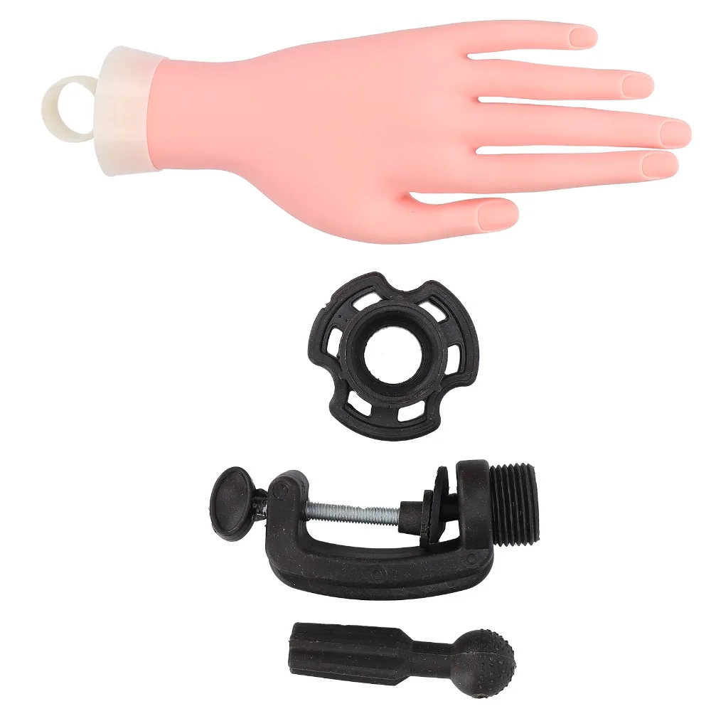 Bendable Nail Practice Hand Flexible Art Practice Model Mannequin Hand Fake Practice Hand Daily Manicure Exercise