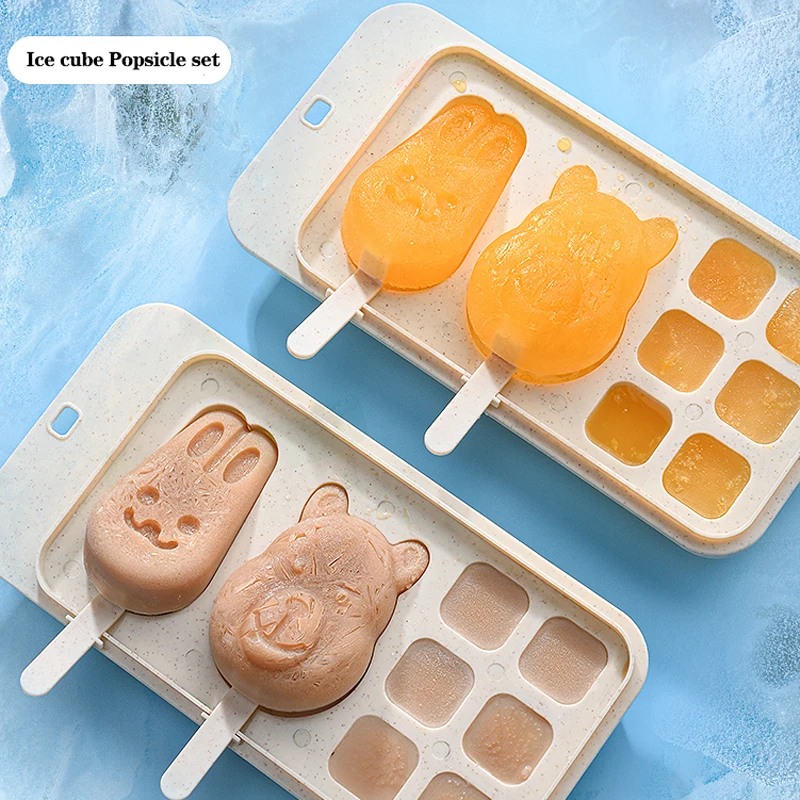 Make More HomemAde Ice Cube Tray Molds  Convenient Home Ice Cube Makers Refrigerator Ice Boxes Cartoon Animal Popsicles