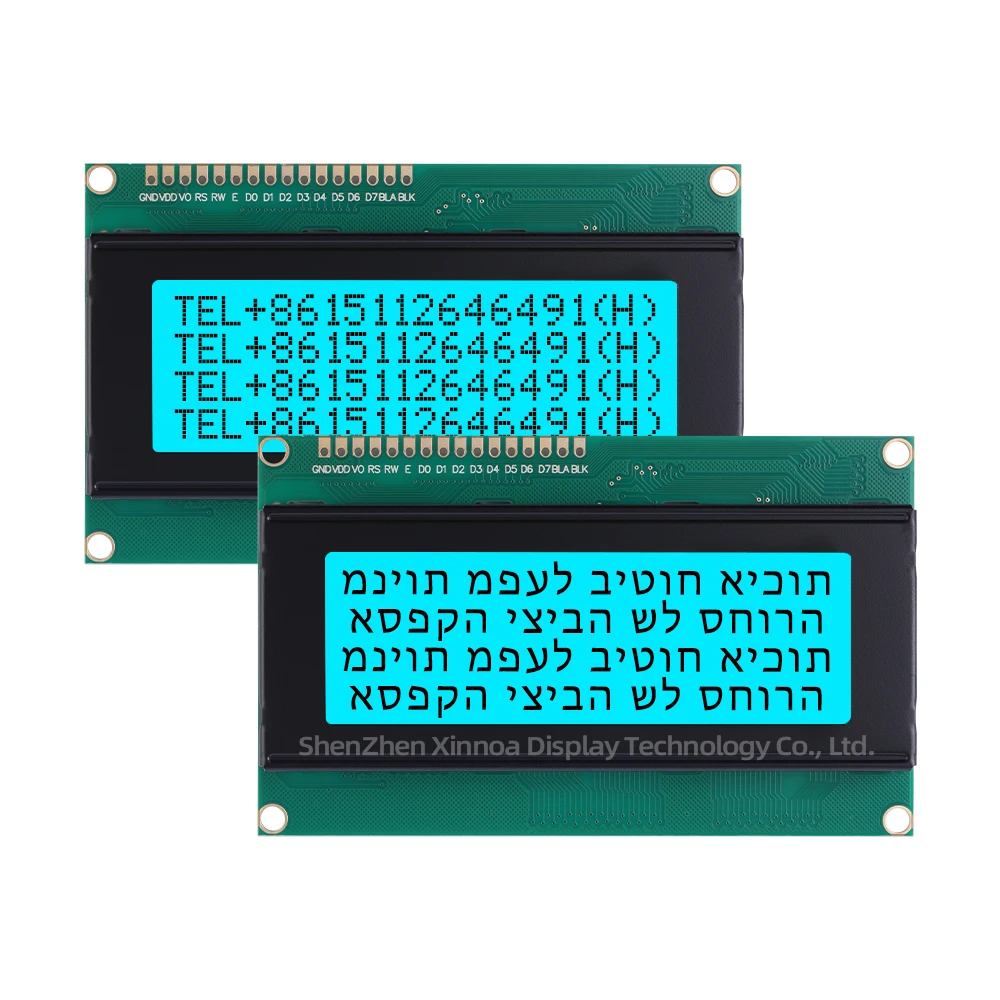 Industrial Control Industrial Display LCD Screen 98*60MM BTN Black Film Hebrew 2004A Character LCD Module Display Screen
