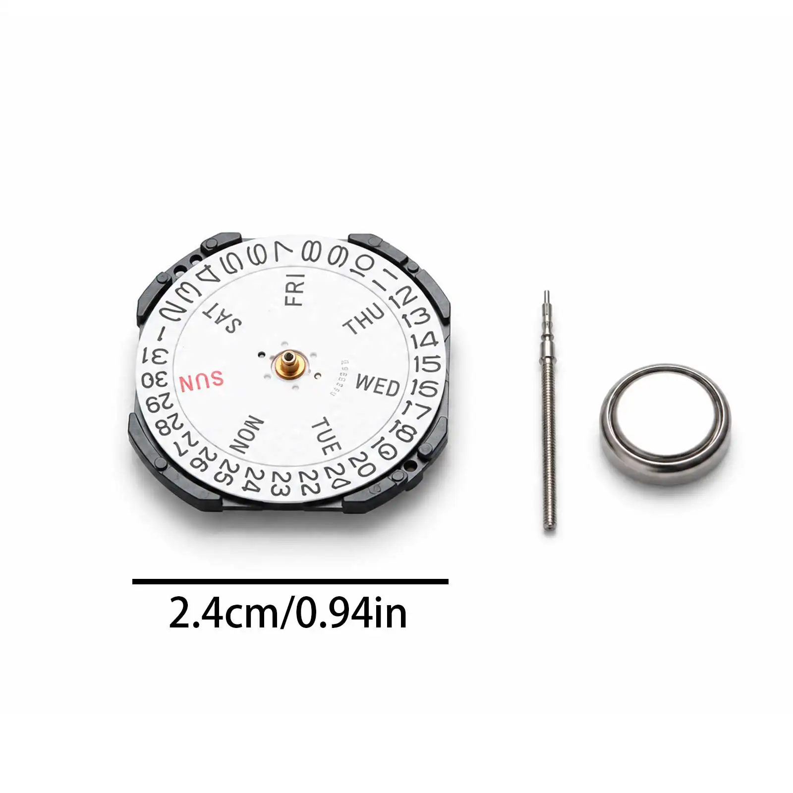 26.6mm Double Calendar Quartz Watch Movement With Battery & Stem Replace Repair Parts For Seiko 7N43A VX43E Movement Accessories