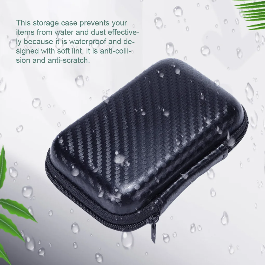 Earphone Case Portable Storage Bag Pouch Anti-scratch Anti-collision Card Reader Organizer Rectangular 12x8x4cm