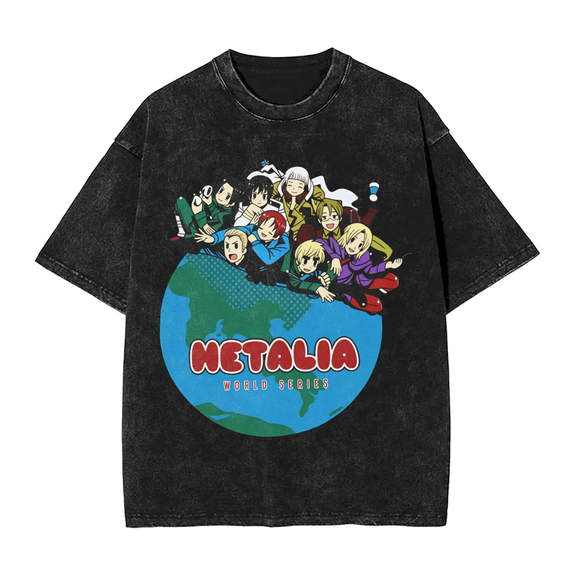 Hetalia Axis Powers T Shirt Summer  Awesome T-Shirts Cotton Leisure Tshirt For Men Short-Sleeve Pattern Clothes