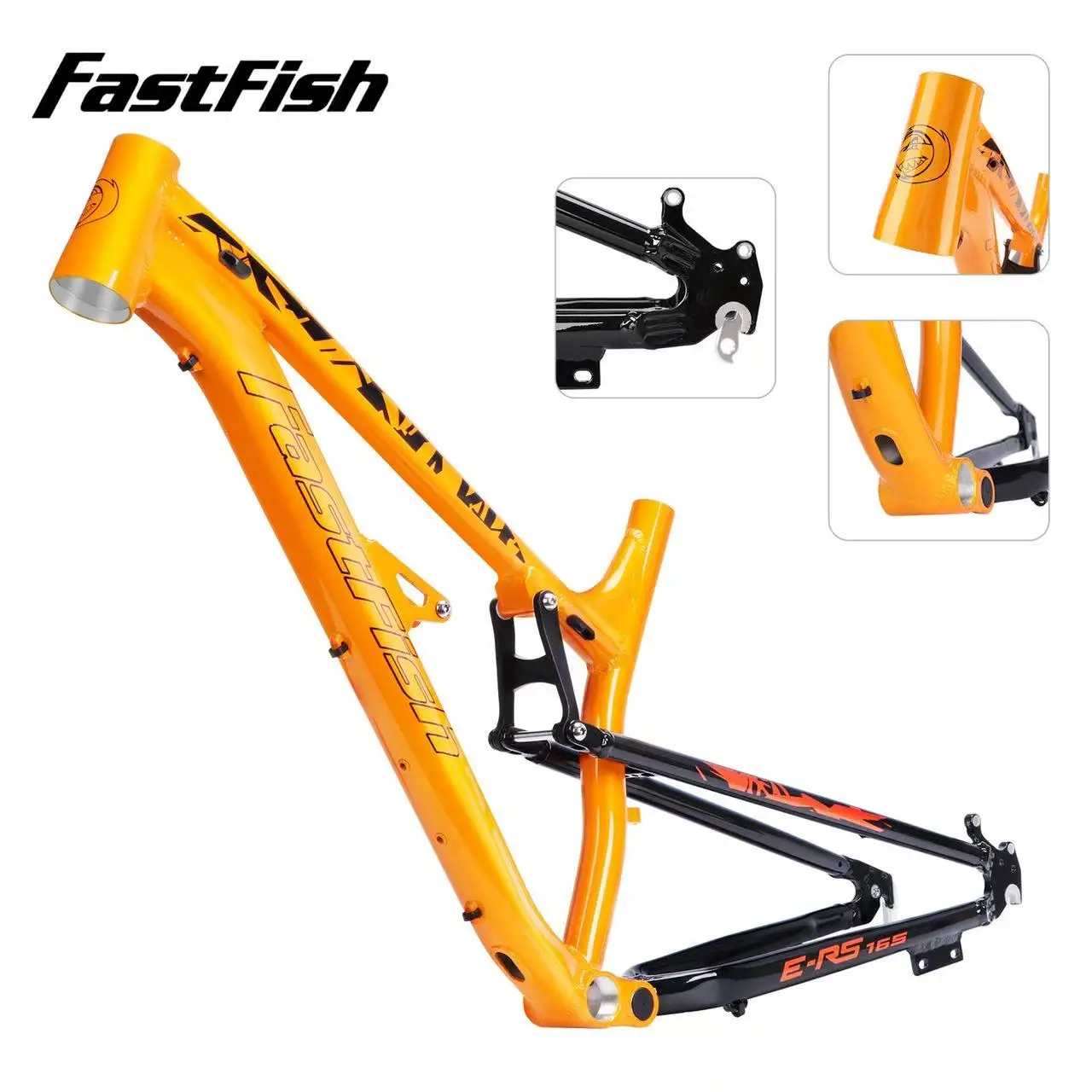 

Bicycle Full Suspension Frame ENDURO Boost 135MM 27.5ER Aluminium Alloy 4 Links MTB Soft Tail DH AM Down Hill DPD 16 Inches