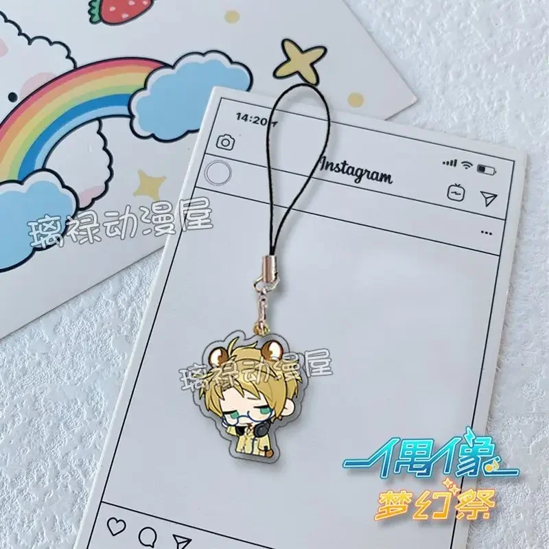 Ensemble Stars Mobile Phone Straps Keychain Man Chain for Pants Couples Keyring Acrylic Pendant Porte Clef HIMEMIYA TORICV